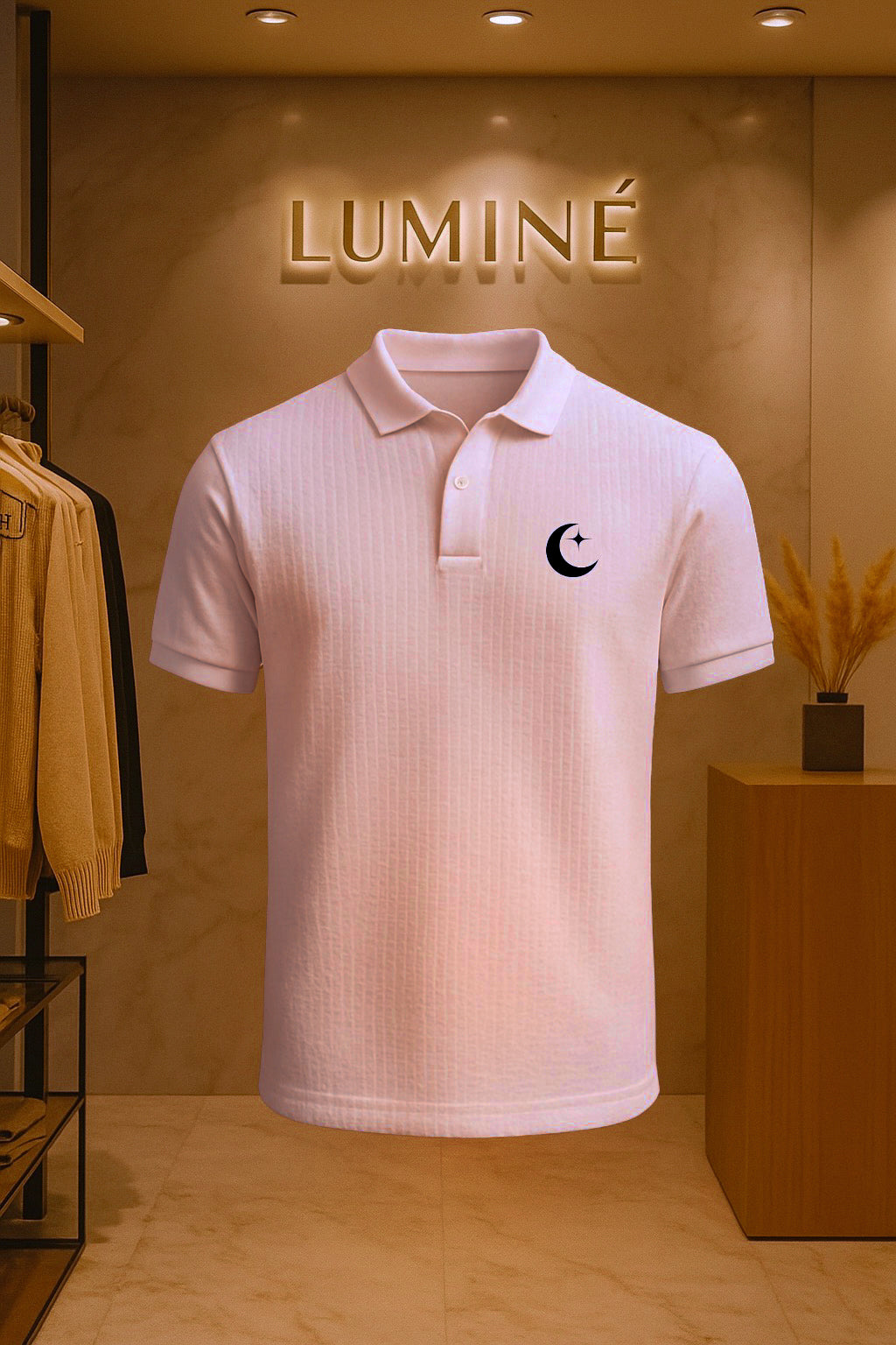 POLO CAMISERO VELOUR PREMIUM BEIGE