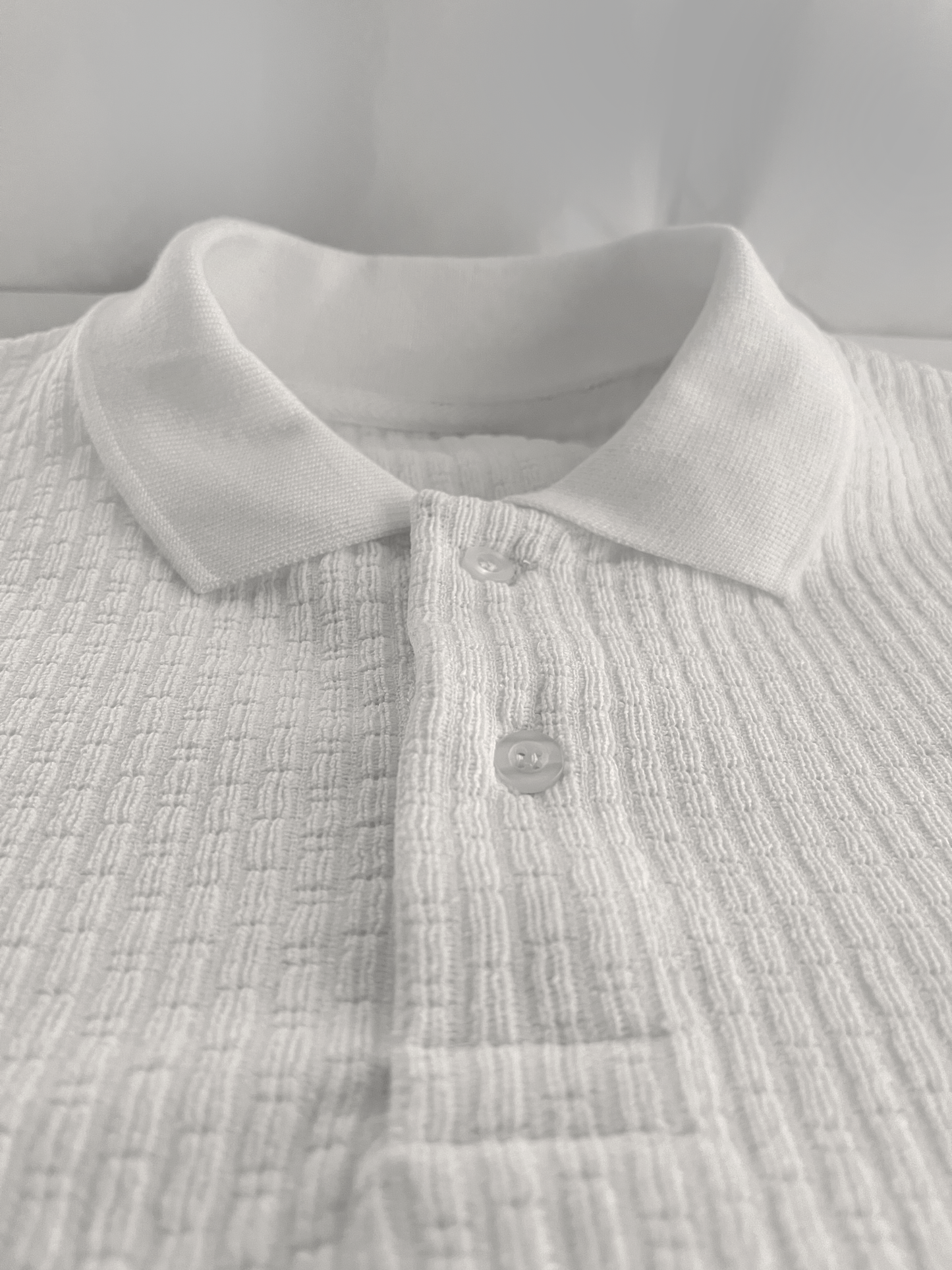 POLO CAMISERO VELOUR PREMIUM BLANCO