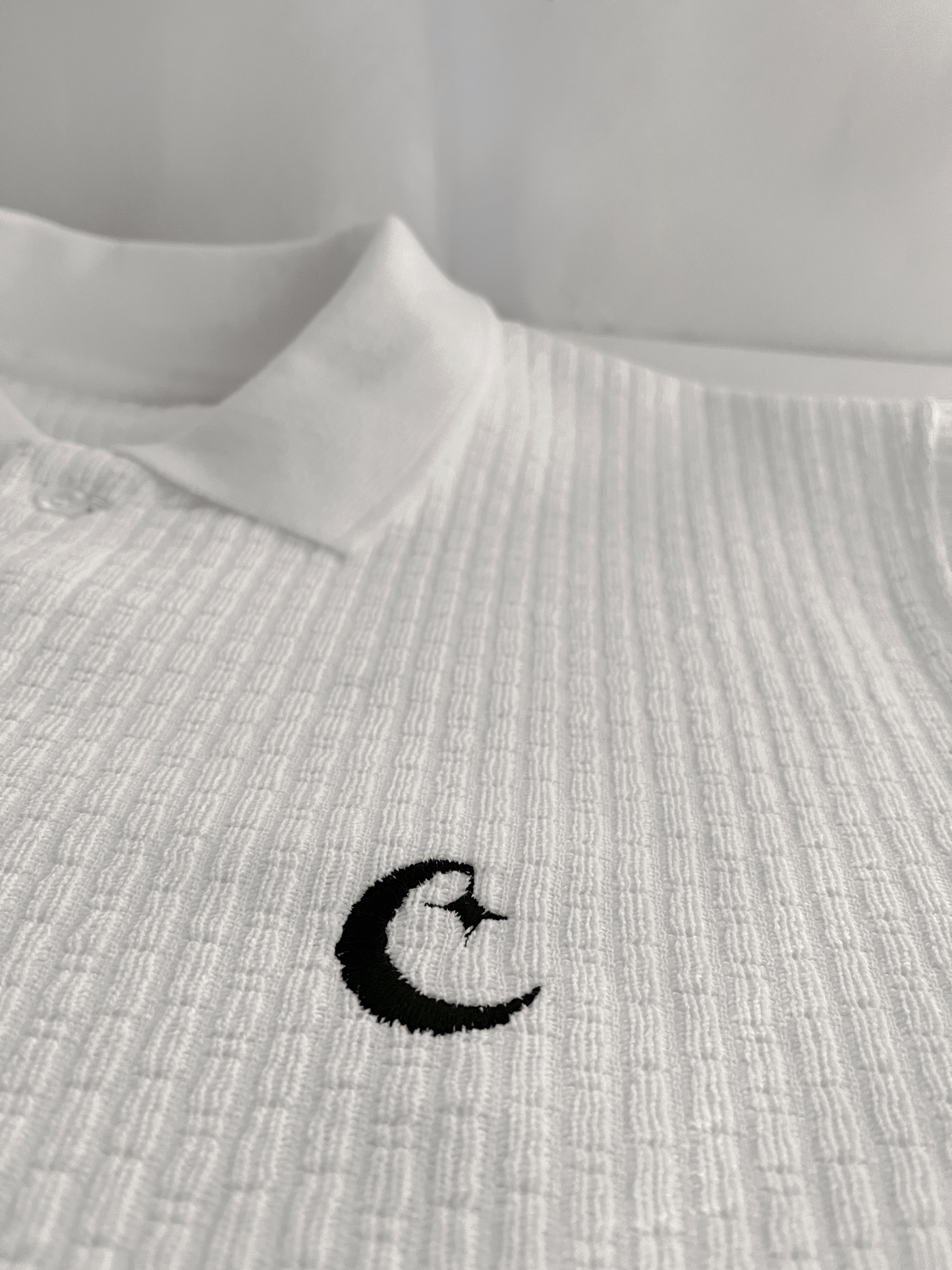 POLO CAMISERO VELOUR PREMIUM BLANCO