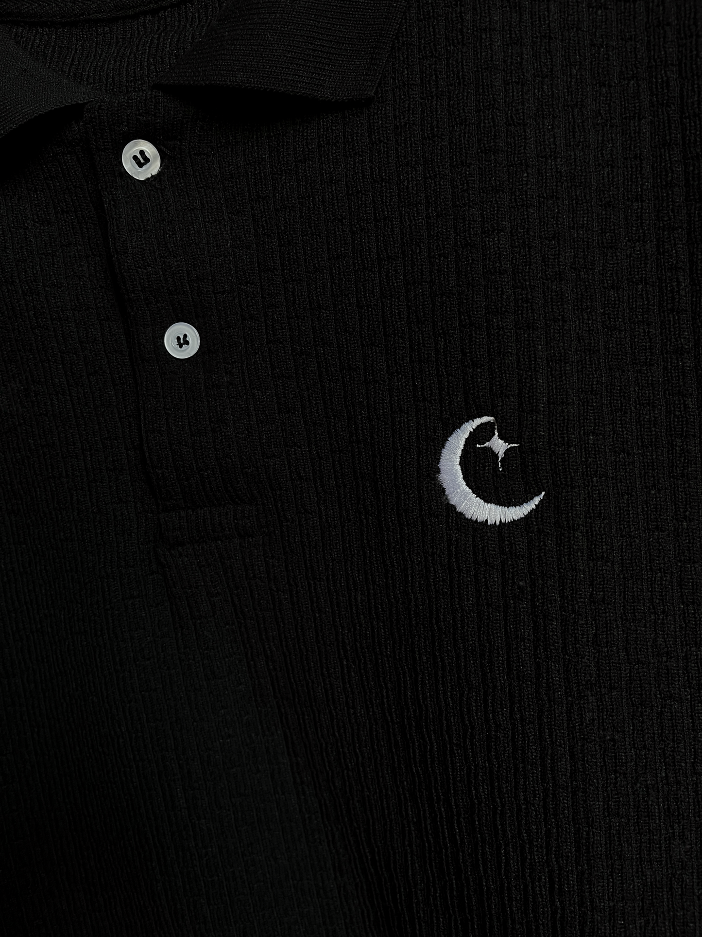 POLO CAMISERO VELOUR PREMIUM NEGRO
