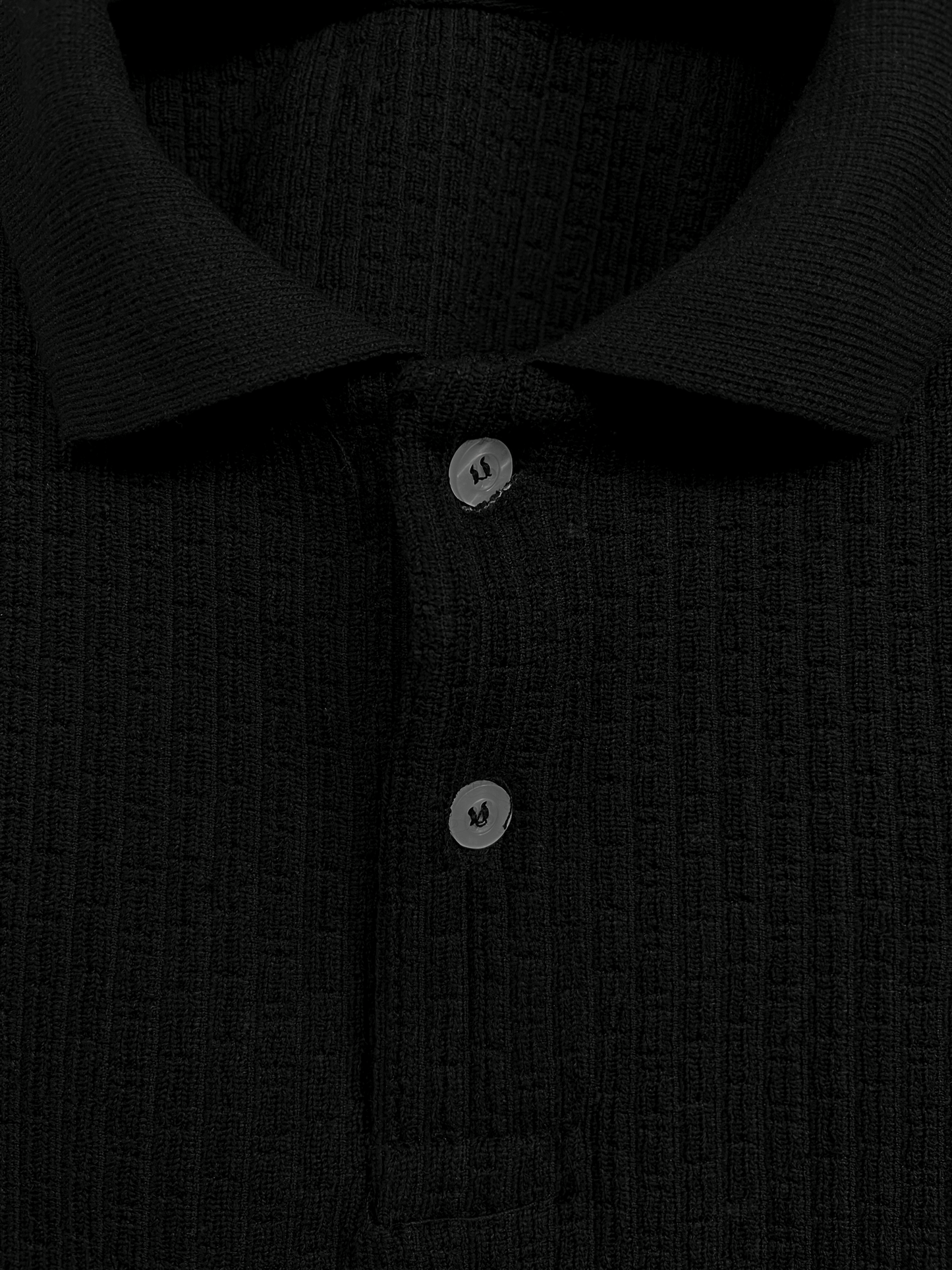 POLO CAMISERO VELOUR PREMIUM NEGRO