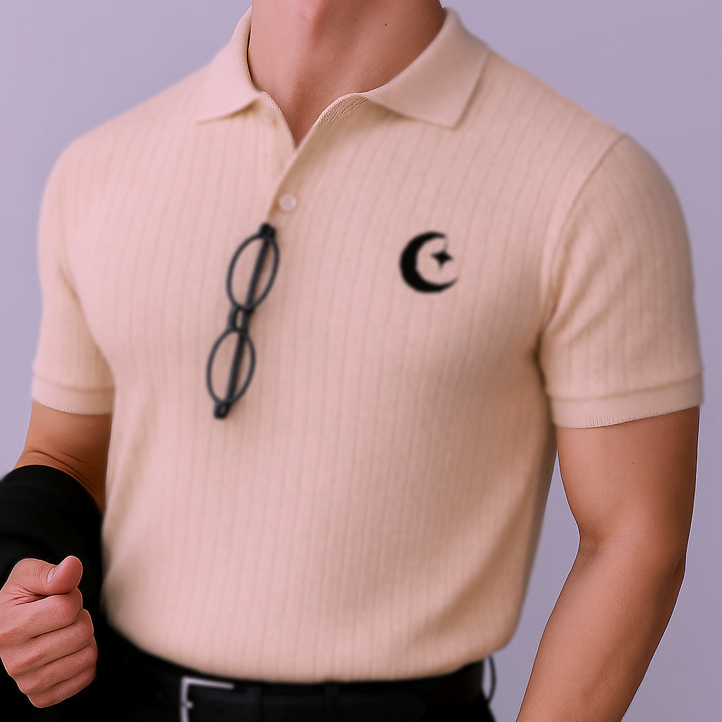 POLO CAMISERO VELOUR PREMIUM BEIGE