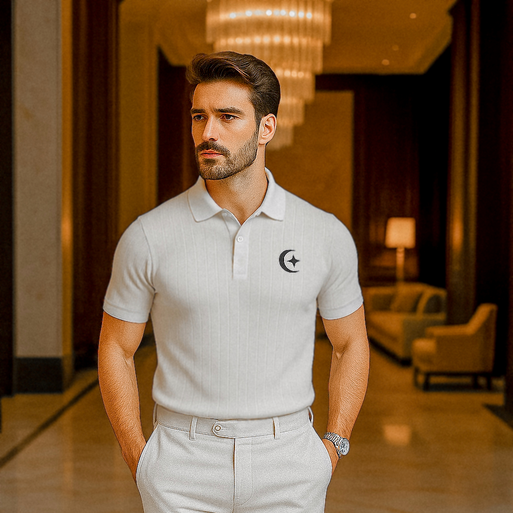 POLO CAMISERO VELOUR PREMIUM BLANCO