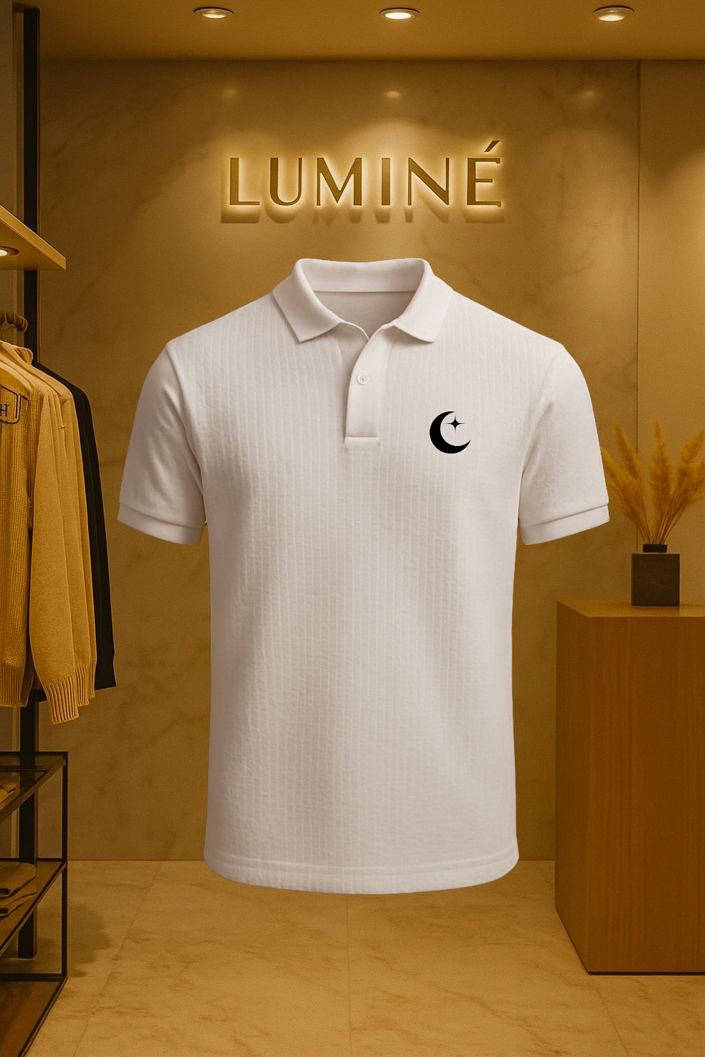 POLO CAMISERO VELOUR PREMIUM BLANCO