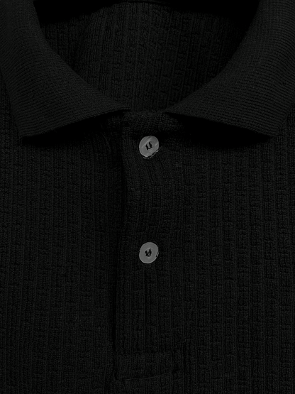 POLO CAMISERO VELOUR PREMIUM NEGRO